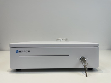  Денежный ящик SPACE 330  ручной + PUSH., 335х368х80, белый, малый SPACE фото в интернет-магазине Бизнес РОСТ  - торговое оборудование.
